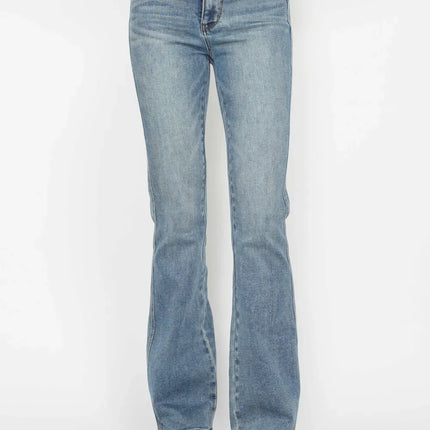 Judy Blue Full Size Tummy Control Back Embroidered Pocket Bootcut Women Jeans Plus Size
