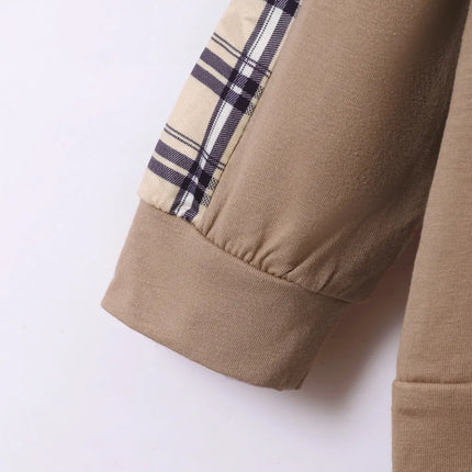 Children's Plaid Hoodie and pants Set