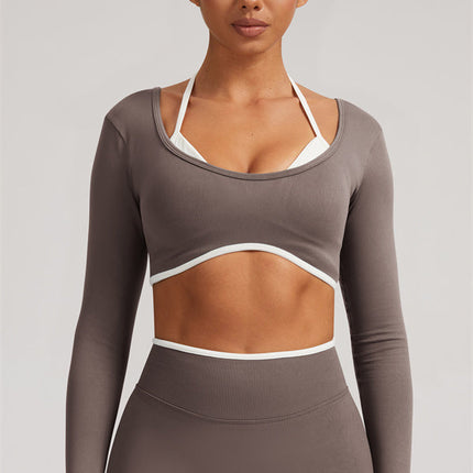 The Elevate New Long Sleeve Crop top Leggings 2-Piece Set