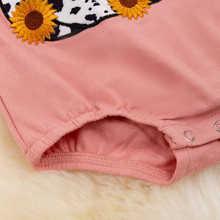 Sunflower Pumpkin Long Sleeve Onesie