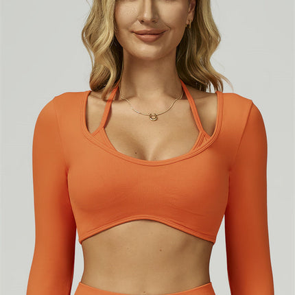 The Prime Long Sleeve Crop Top Shorts 2-Piece Set
