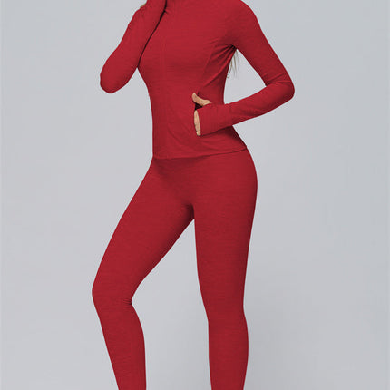 The Radiance Jacket Racerback Sports Bra Leggings 3-Piece Set