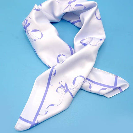 FULL OF BOW PRINT SILKY FEEL BANDANA SCARF | 40SC621