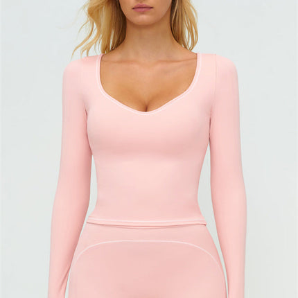 The Amara Long Sleeve T-shirt Shorts 2-Piece Set