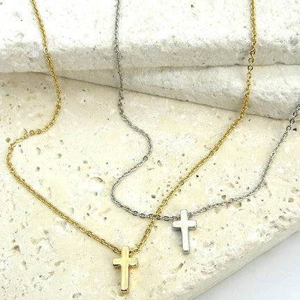 CLASSIC MINI CROSS NECKLACE | 47N15737-CROSS