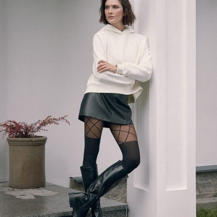 Conte Concept 50 Den - Fantasy Opaque Women's Tights with a golfs imitate & geometric pattern (21С-3СП)