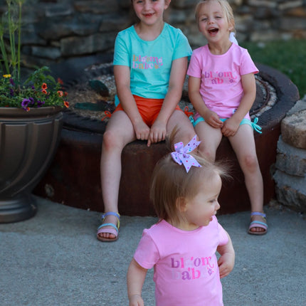 Girls Graphic Tee - Bloom Babe - Pink