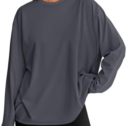 Women's Oversized Long Sleeve T-Shirt Casual Crewneck Basic Tee