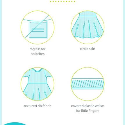 Girls Dress Set 2-Pack - Short Sleeve and Sleeveless Dresses