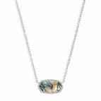 RHODIUM - ABALONE SHELL