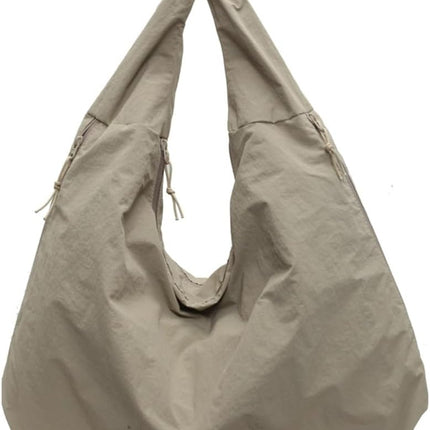 Women Slouchy Hobo Bag - Large Nylon Shoulder Crossbody Tote Handbag