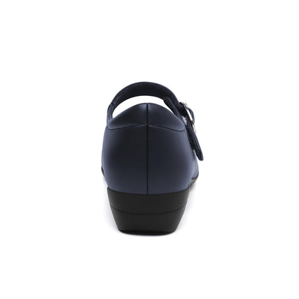 Mary Jane Flats for Women - Comfortable Round Toe Ballet Flats with Buckle Strap Work Shoes