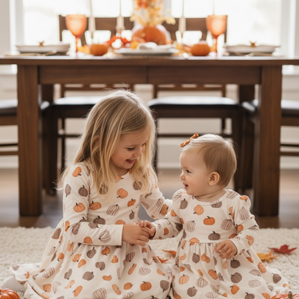 Pumpkins Beige (Twirl Dress)