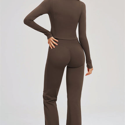 The Sizzle Zip Jacket Flared Leggings 2-Piece Set