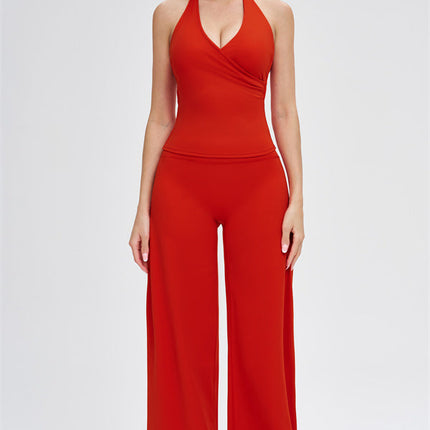 The Stride Crop Top Straight Leg Pants 2-Piece Set