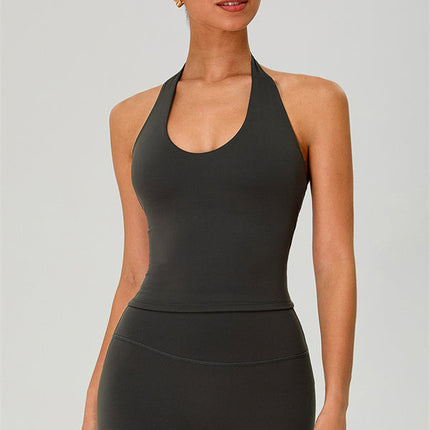 The Solid Halter Tank Top