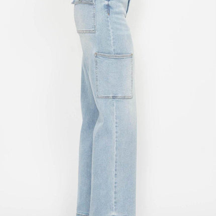 Judy Blue Full Size High Waist Straight Cargo Women Jeans