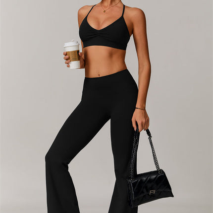 The Delicate Sports Bra Flared Leggings 2-Piece Set