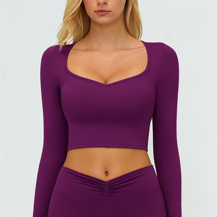 The Lushness Long Sleeve Crop top Shorts 2-Piece Set
