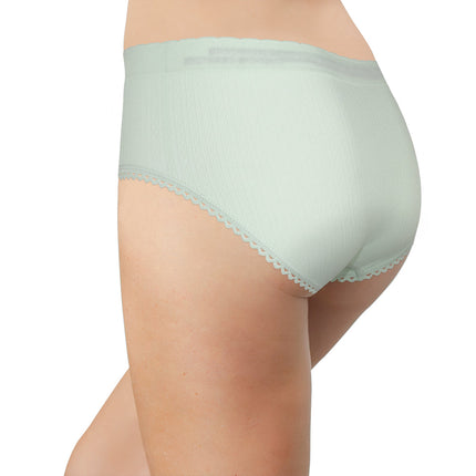 Seamless Textured Hipster with Picot Trim