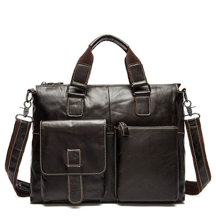 Retro First Layer Cowhide Shoulder Women Handbag