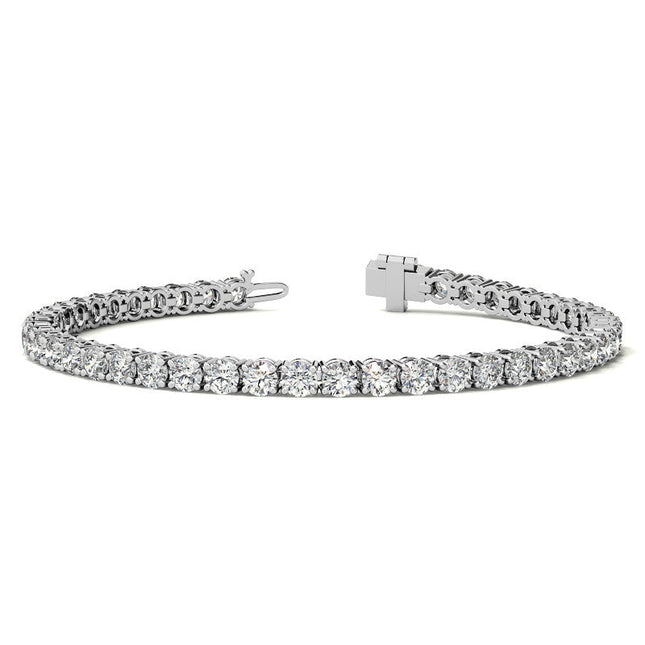 6.5 CTW Lab Grown Diamond (G/VS) Tennis Bracelet in Choice of 14k White or Yellow Gold - AGI Certified