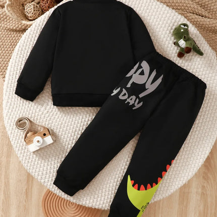Children's Dinosaur Graphic Sweatshirt and Pants Set