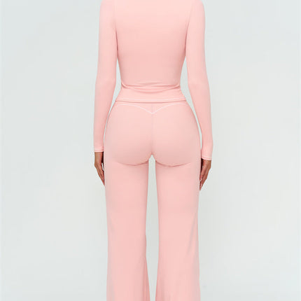 The Amara Long Sleeve T-shirt Flared Leggings 2-Piece Set