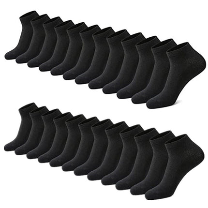 3-12 Pairs Mens Plain Solid Cotton Sports Ankle Athletic Socks Low Cut Size 9-13