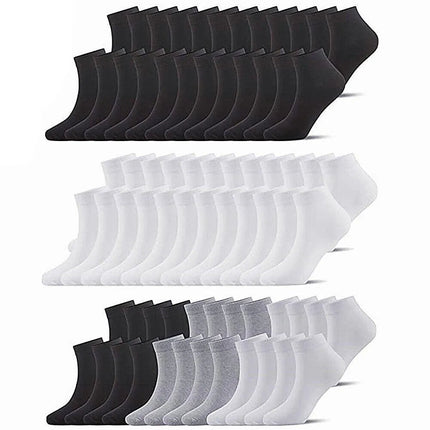 Ankle Socks Unisex Classic Premium Cotton Mens Womens Solid Low Cut Size 9-13
