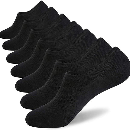 3-12 Pairs Mens No Show Invisible Nonslip Loafer Solid Boat Cotton Low Cut Socks