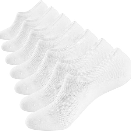 3-12 Pairs Mens No Show Invisible Nonslip Loafer Solid Boat Cotton Low Cut Socks