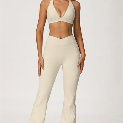 The Glacier Sports Bra Flared Leggings 2-Piece Set