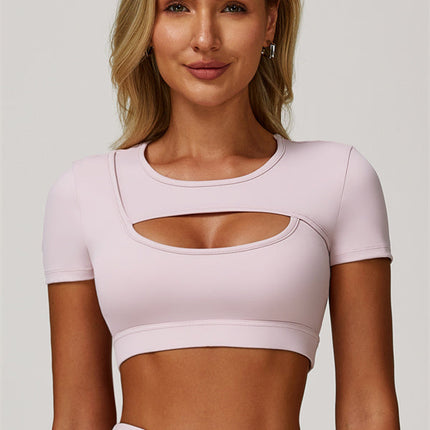 The Lavish Cut-out Crop Top Leggings 2-Piece Set