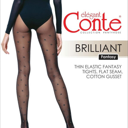 Conte Brilliant 20 Den - Fantasy Women's Pantyhose with Lurex Large Polka Dots (19С-8СП)