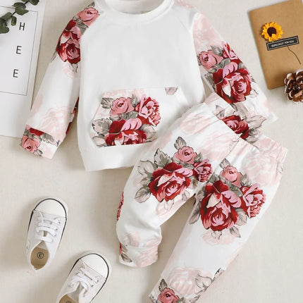 Children's Floral Top and Pants Set