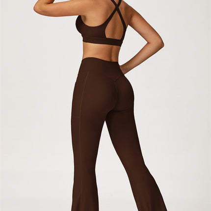 The Glacier Sports Bra Flared Leggings 2-Piece Set