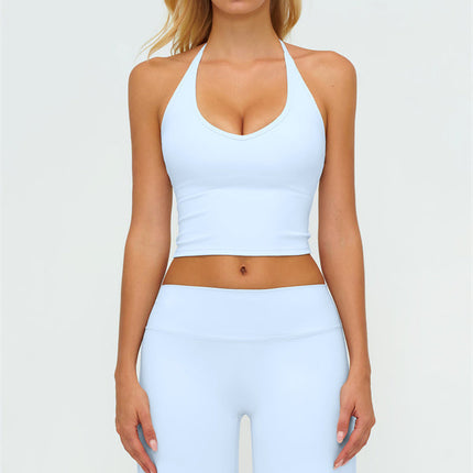 The Twirl Halter Tank Top New Straight Leg Pants 2-Piece Set
