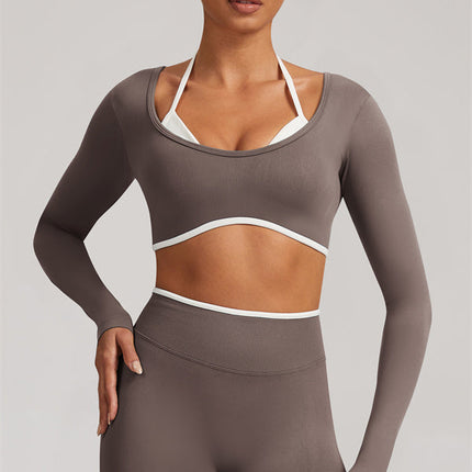 The Elevate New Long Sleeve Crop top Leggings 2-Piece Set