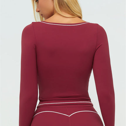 The Amara Long Sleeve T-shirt Shorts 2-Piece Set