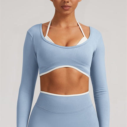 The Elevate Long Sleeve Crop top Shorts 2-Piece Set