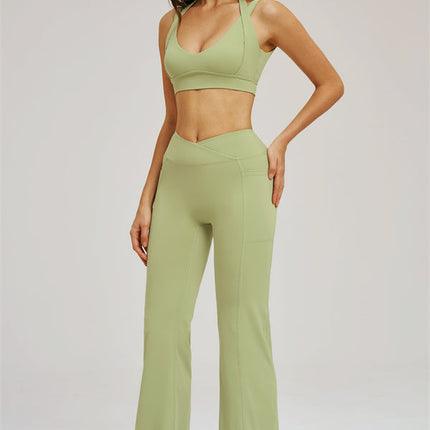 The Sizzle Sports Bra Flared Leggings 2-Piece Set