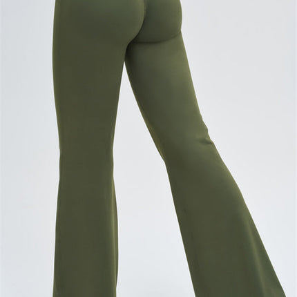The Slate Cross Back Top Flared Leggings 2-Piece Set