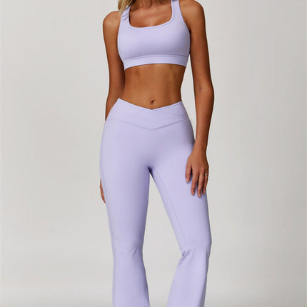 The Lavish Sports Bra Flared Leggings 2-Piece Set