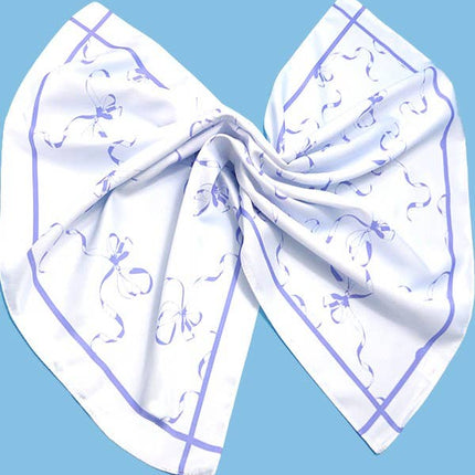 FULL OF BOW PRINT SILKY FEEL BANDANA SCARF | 40SC621