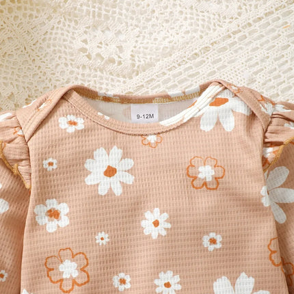 Children's Ruffled Floral Bodysuit and Bloomer, Headband Set