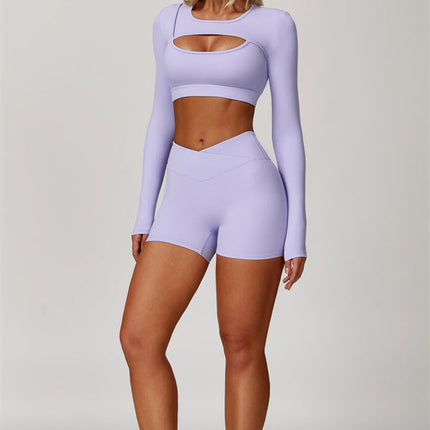 The Lavish Long Sleeve Cut-out Crop Top