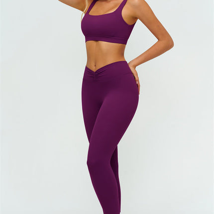 The Lushness V-Back Sports Bra Leggings 2-Piece Set