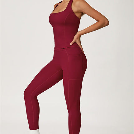 The Glacier Crop Tank Leggings 2-Piece Set