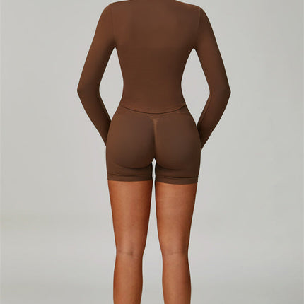 The Empower Jacket Sports Bra Shorts 3-Piece Set